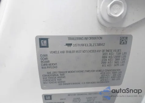 2020 GMC Sierra 1500 4Wd Short Box Denali from USA, damaged, VIN 1GTU9FEL3LZ138662